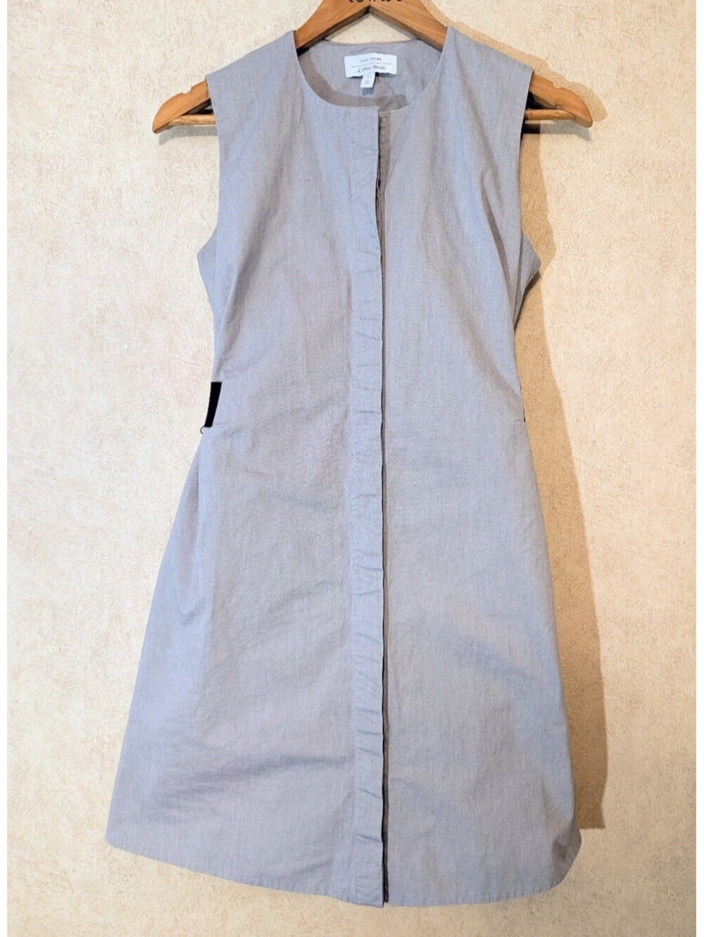 & other stories blue button down cotton mini dress sz 4